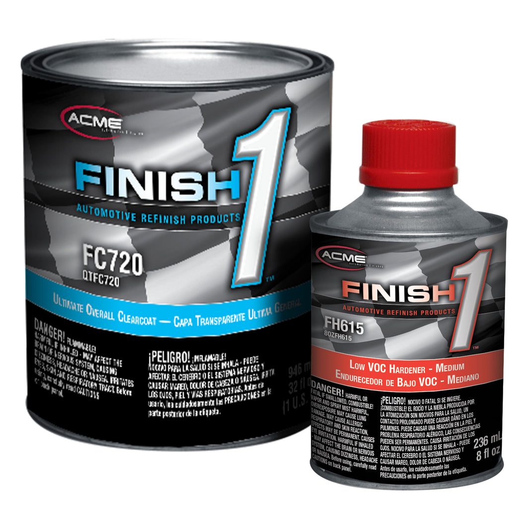 Finish 1 - Ultimate Overall Clearcoat with Low VOC Hardener - Medium - Quart Kit