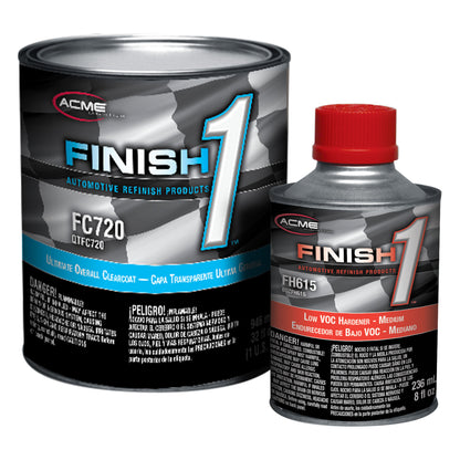 Finish 1 - Ultimate Overall Clearcoat with Low VOC Hardener - Medium - Quart Kit
