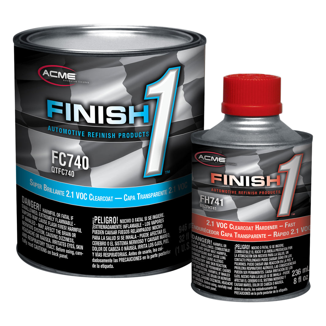 Finish 1 - Super Brillante 2.1 VOC Clearcoat with 2.1 VOC Clearcoat Hardener - Fast - Quart Kit
