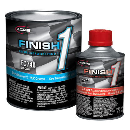 Finish 1 - Super Brillante 2.1 VOC Clearcoat with 2.1 VOC Clearcoat Hardener - Medium - Quart Kit
