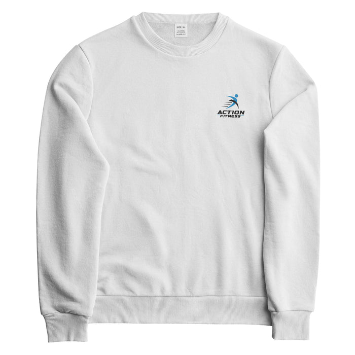 Action Fitness Crewneck Sweatshirt White X-Large