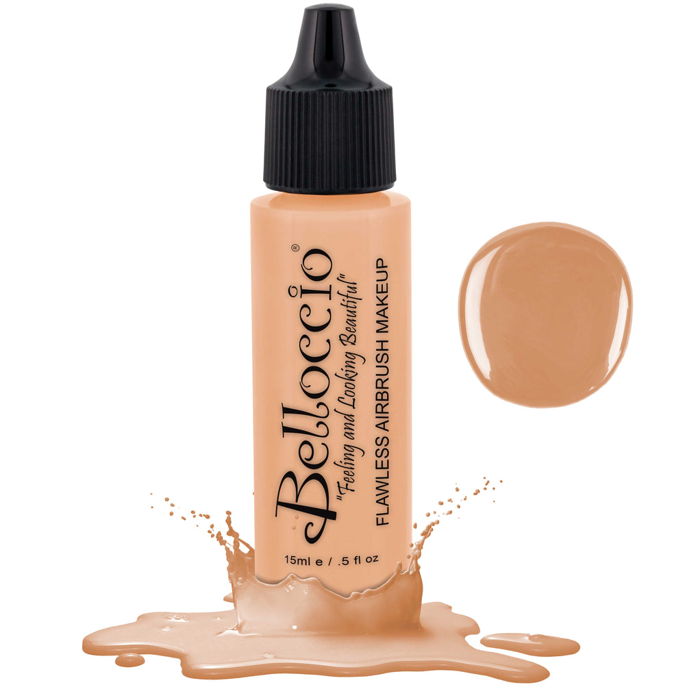 ALABASTER Color Shade Belloccio Professional Airbrush Makeup Foundation, 1/2 oz.