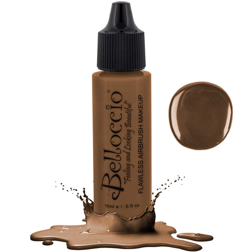 ESPRESSO Color Shade Belloccio Professional Airbrush Makeup Foundation, 1/2 oz.