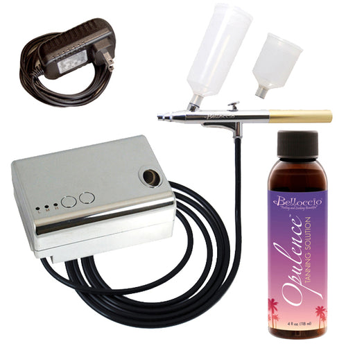 Professional Belloccio Airbrush Sunless Tanning System with a Gravity Feed Airbrush & 4 oz. of Belloccio Opulence Tanning Solution