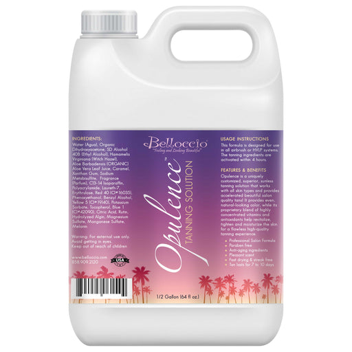 1/2 Gallon (2 Quarts) of "Opulence" by Belloccio; Ultra Premium Sunless DHA Tanning Solution