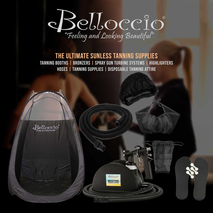 1 Pint of Belloccio Simple Tan Professional Salon Sunless Tanning Solution with 10% DHA and Medium Bronzer Color Guide