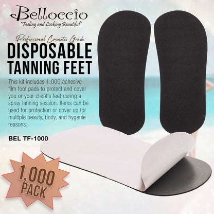 500 Pairs of Disposable Tanning Feet Pads (1000 Feet Total); Sunless Airbrush Spray Tanning Tent Foot Protection; (Color Varies)