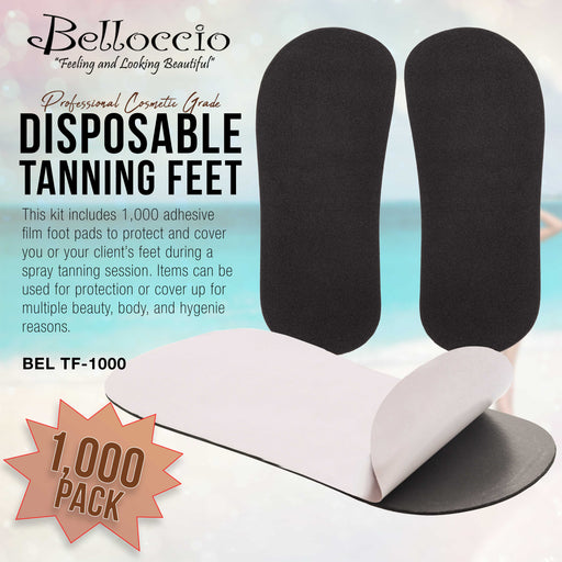 500 Pairs of Disposable Tanning Feet Pads (1000 Feet Total); Sunless Airbrush Spray Tanning Tent Foot Protection; (Color Varies)