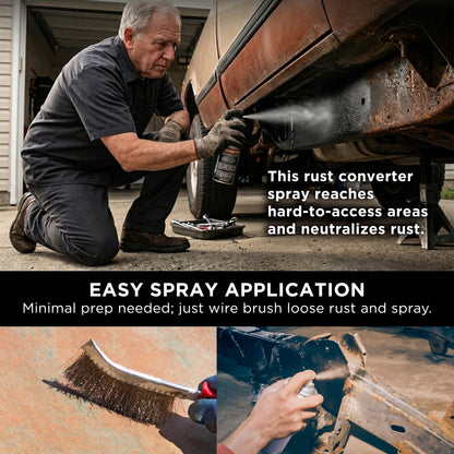 Rust Converter, 10-Ounce Spray Rust Remover for Metal - For Auto, Industrial, Home Metal Treatment & Protection