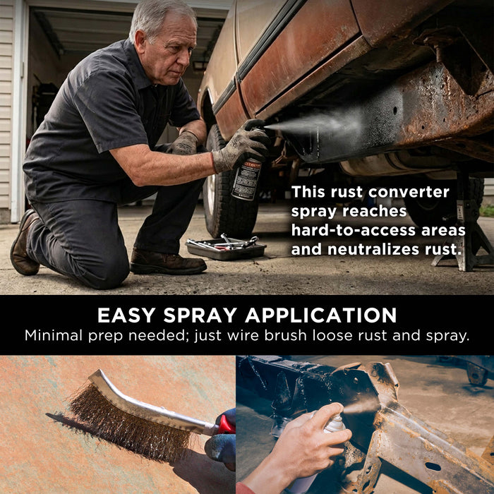 Rust Converter, 10-Ounce Spray Rust Remover for Metal - For Auto, Industrial, Home Metal Treatment & Protection