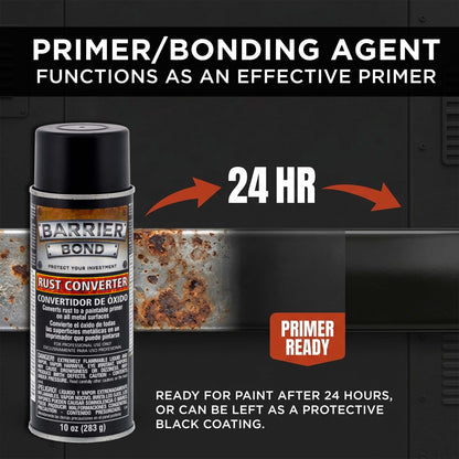 Rust Converter, 10-Ounce Spray Rust Remover for Metal - For Auto, Industrial, Home Metal Treatment & Protection