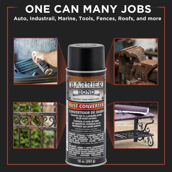 Rust Converter, 10-Ounce Spray Rust Remover for Metal - For Auto, Industrial, Home Metal Treatment & Protection