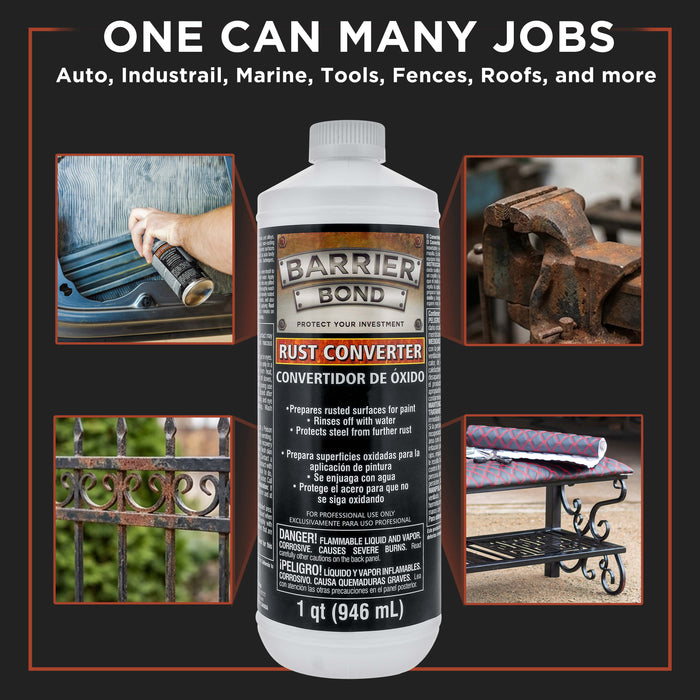 Rust Converter & Metal Primer 1-Quart - Rust Inhibitor, Metal Treatment & Protection for Auto, Industrial, Home