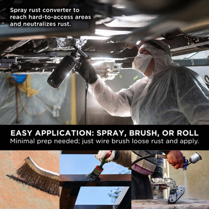 Rust Converter, 1 Gallon, Anti-Rust Metal Coating, Rustpoofing Protection, Rust Remover & Inhibitor