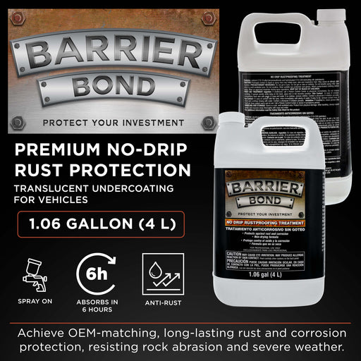 No-Drip Undercoating, 1 Gallon, Premium Rust Inhibitor, Rust Prevention Coating, Undercoating for Vehicles