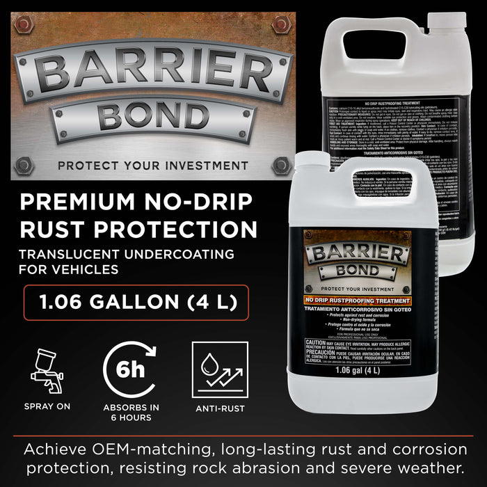 No-Drip Undercoating, 1 Gallon, Premium Rust Inhibitor, Rust Prevention Coating, Undercoating for Vehicles