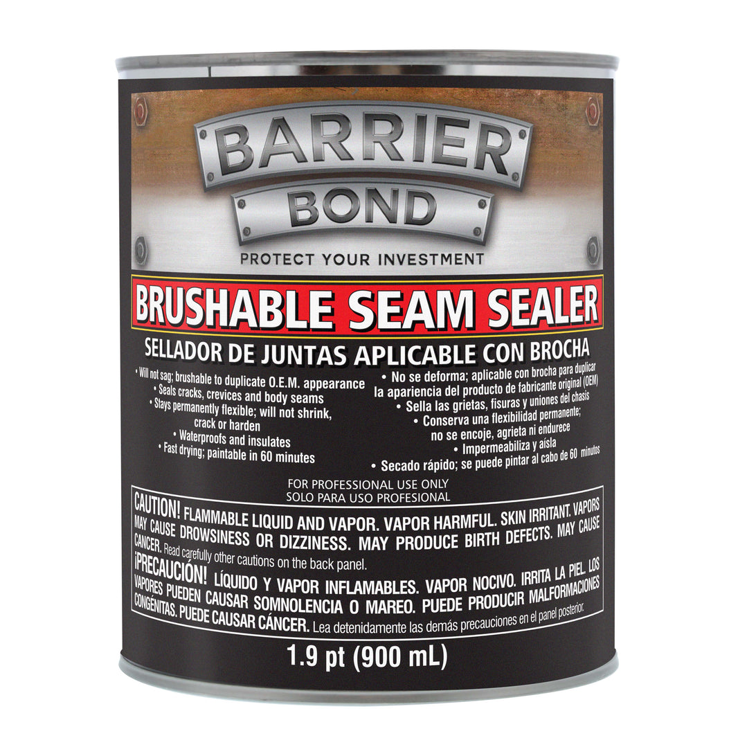 Brushable Seam Sealer, Quart Can with 30.4 Fluid Ounces, Seam Sealer for Automotive Joints & Body Repair, Paintable Gray