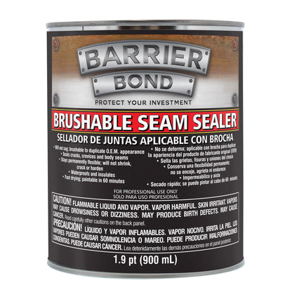 Brushable Seam Sealer, Quart Can with 30.4 Fluid Ounces, Seam Sealer for Automotive Joints & Body Repair, Paintable Gray