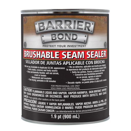Brushable Seam Sealer, Quart Can with 30.4 Fluid Ounces, Seam Sealer for Automotive Joints & Body Repair, Paintable Gray