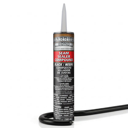 Automotive Seam Sealer, 10.1oz Tube, Black Polyurethane Sealant, Car & Panel Bond