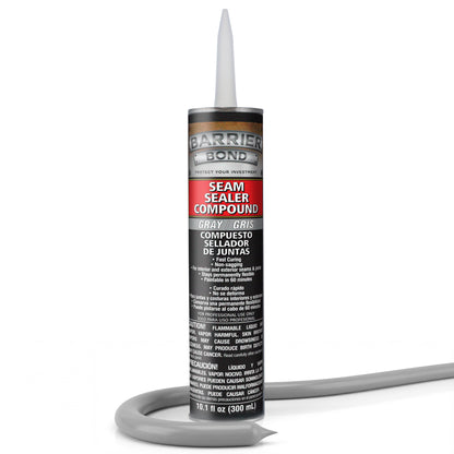 Automotive Seam Sealer, 10.1oz Tube, Gray Polyurethane Sealant, Car & Panel Bond