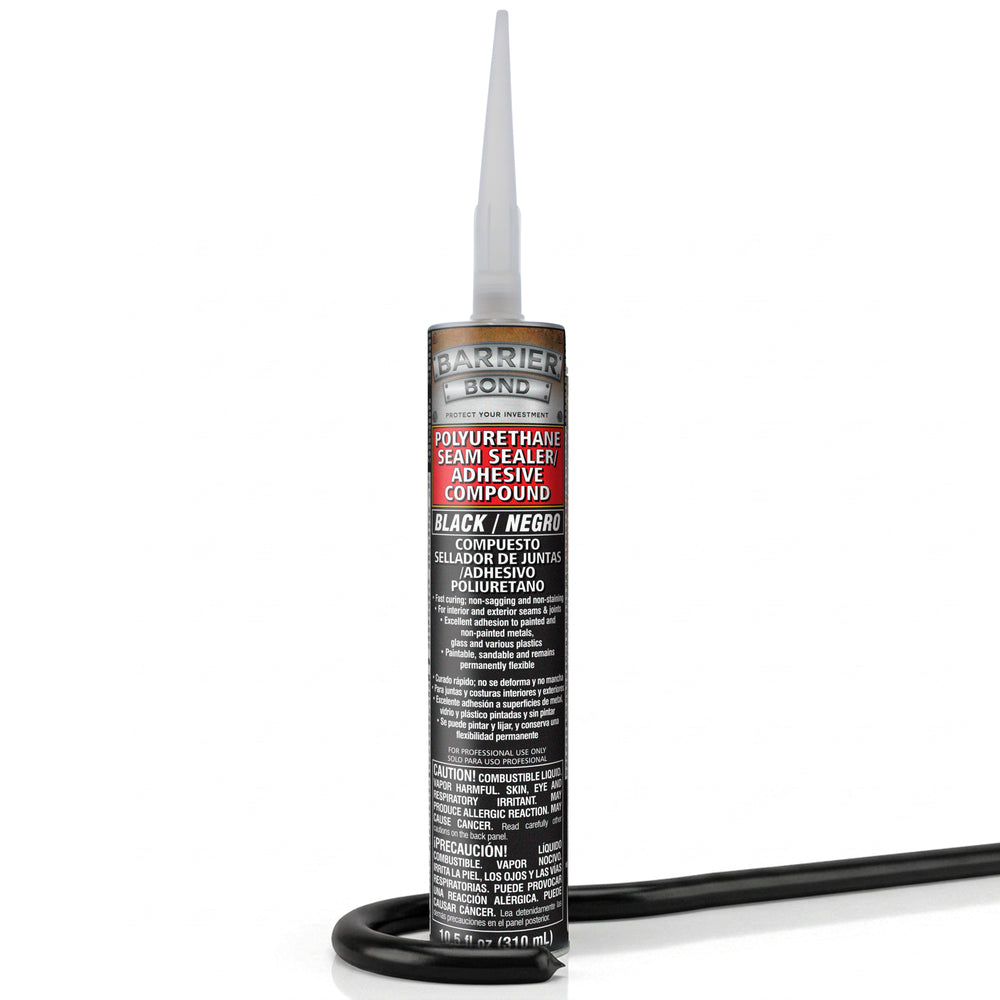 Seam Sealant/Adhesive, 10.5oz Cartridge, Black Polyurethane Seam Sealer, Automotive RV Sealant