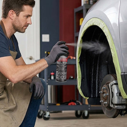 Rubberized Undercoating Sound Deadener, 14.3oz Black Spray, Undercoating for Vehicles, 6-Pack