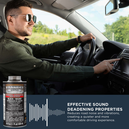 Rubberized Undercoating Sound Deadener Kit, 28oz 4-Pack, Black Spray, Vehicle Undercoating, with Spray Gun