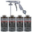 Black Rubberized Undercoating Sound Deadener Kit with 4 Quart Cans & Spray Applicator Gun