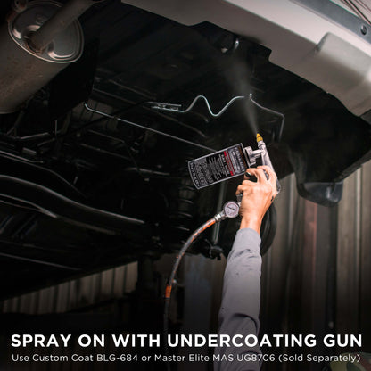 Rubberized Undercoating Sound Deadener, 28oz Can, Black, Spray-On Undercoating for Vehicles
