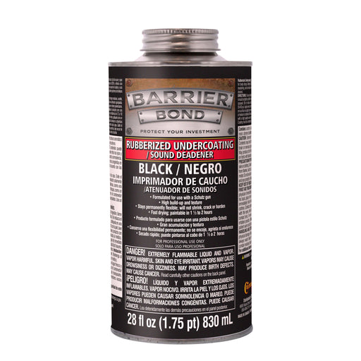 Rubberized Undercoating Sound Deadener, 28oz Can, Black, Spray-On Undercoating for Vehicles