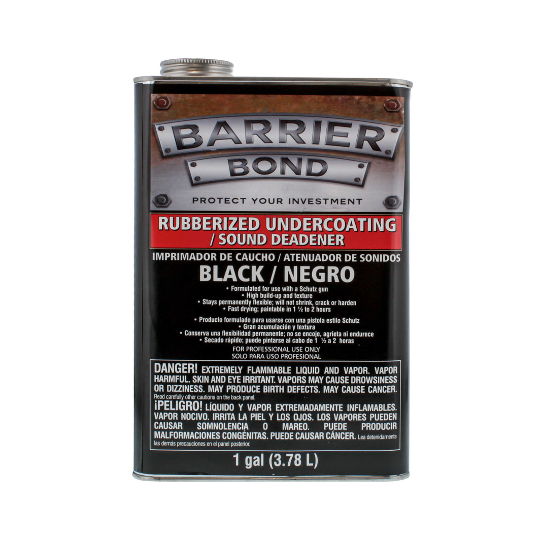 Rubberized Undercoating Sound Deadener, 1 Gallon Can, Black, Spray-On Undercoating for Vehicles