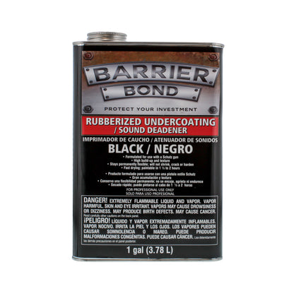Rubberized Undercoating Sound Deadener, 1 Gallon Can, Black, Spray-On Undercoating for Vehicles