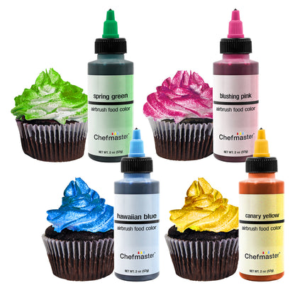 ChefFood Coloring Set - 12 of the Most Popular Colors in 2 fl. oz. Bottles