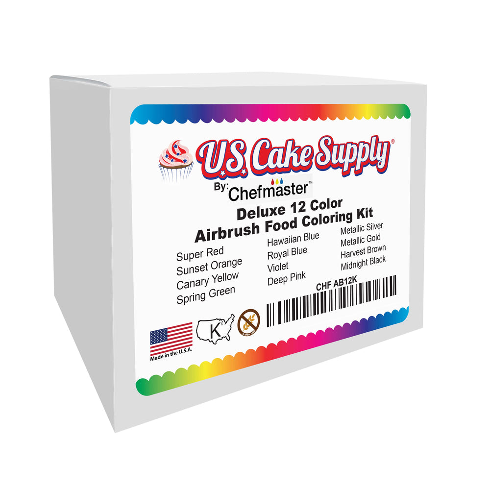 Chefmaster 12-Color 19ml Airbrush Cake Color Kit