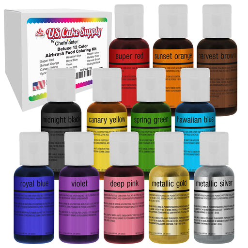 Chefmaster 12-Color 19ml Airbrush Cake Color Kit