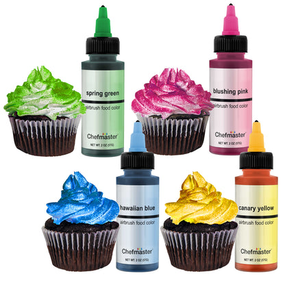 24 Color Deluxe Airbrush Cake Color Kit, 2 oz. Bottles
