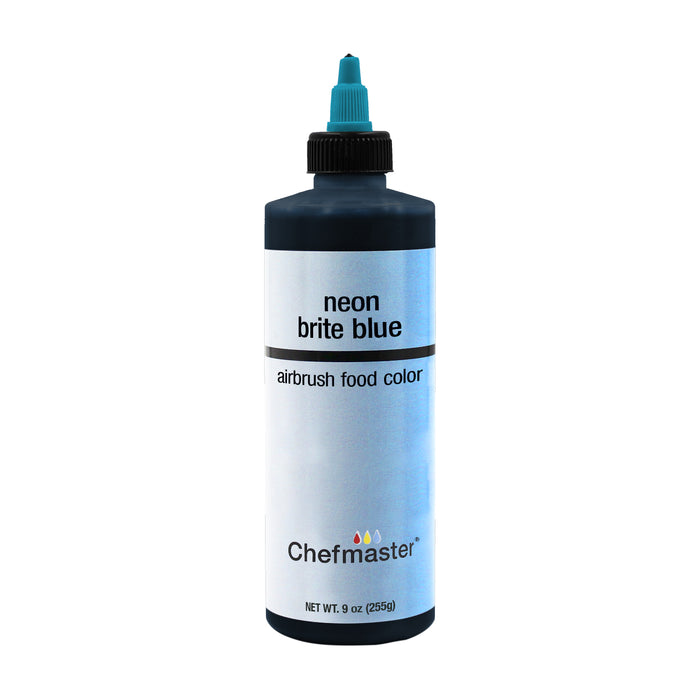 Neon Brite Blue, Airbrush Cake Food Coloring, 9 fl oz.