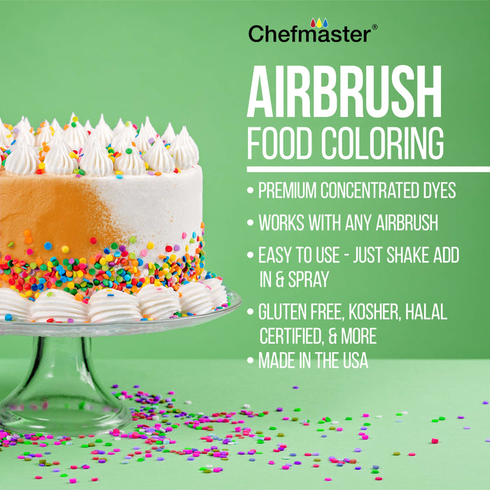 Chefmaster 4-Color 19ml Airbrush Cake Color Set