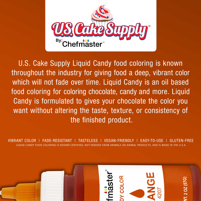 Orange Liquid Candy Color, 2 oz.
