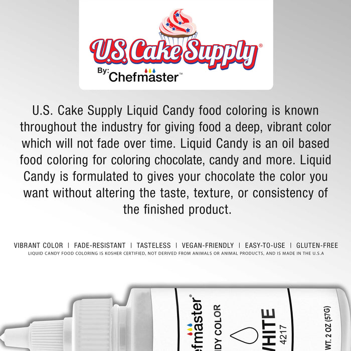 White, Liquid Candy Color, 2 oz.