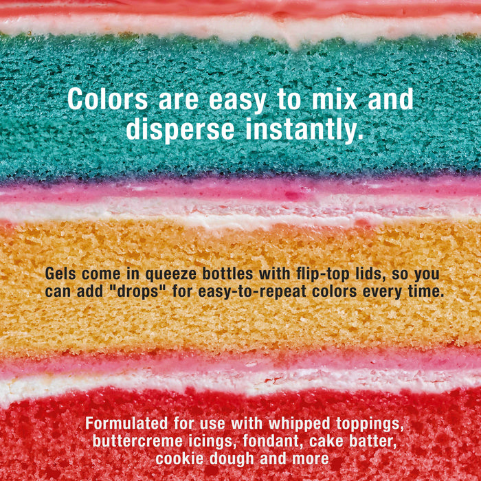 36 Color Cake Food Coloring Liqua-Gel Decorating Baking Master Set of All 36 Colors - 0.75 fl. oz. (20ml) Bottles - Made in the U.S.A.