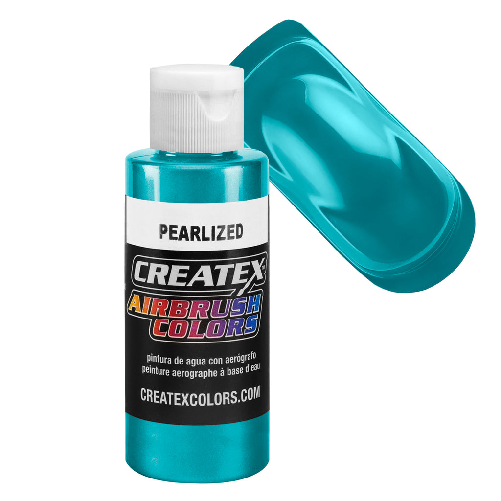 2-Oz. Createx Pearl Turquoise Pearlized Airbrush Color — TCP Global