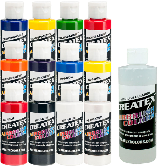 12 Color Airbrush Paint Set, 2 oz. Bottles