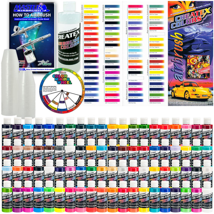 All 80 Colors Airbrush Paint Set, 2 oz. Bottles - A