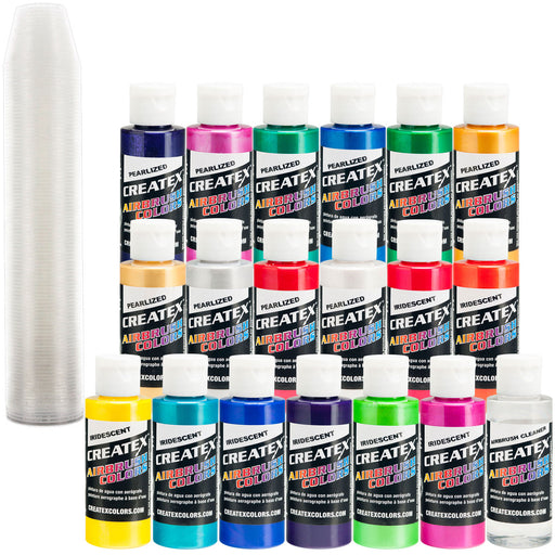 18 Color Special Effects Airbrush Paint Set, 2 oz. Bottles