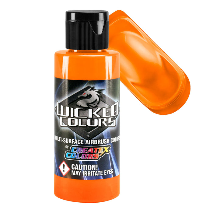 Orange - Wicked Colors Airbrush Paint, Semi-Gloss Finish, 2 oz.