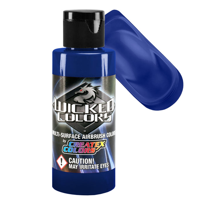 Deep Blue - Wicked Colors Airbrush Paint, Semi-Gloss Finish, 2 oz.