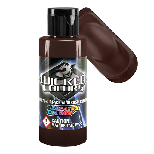 Brown - Wicked Colors Airbrush Paint, Semi-Gloss Finish, 2 oz.