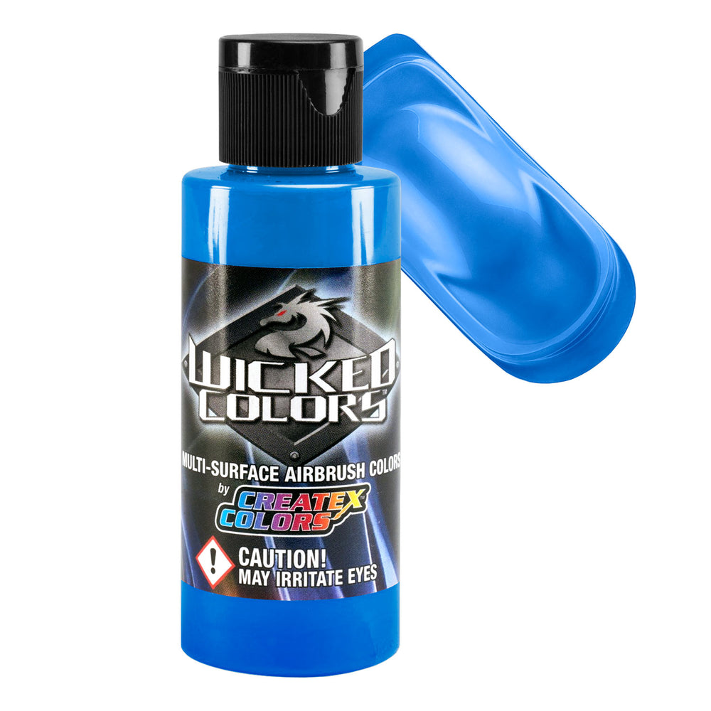 Laguna Blue - Wicked Colors Airbrush Paint, Semi-Gloss Finish, 2 oz.